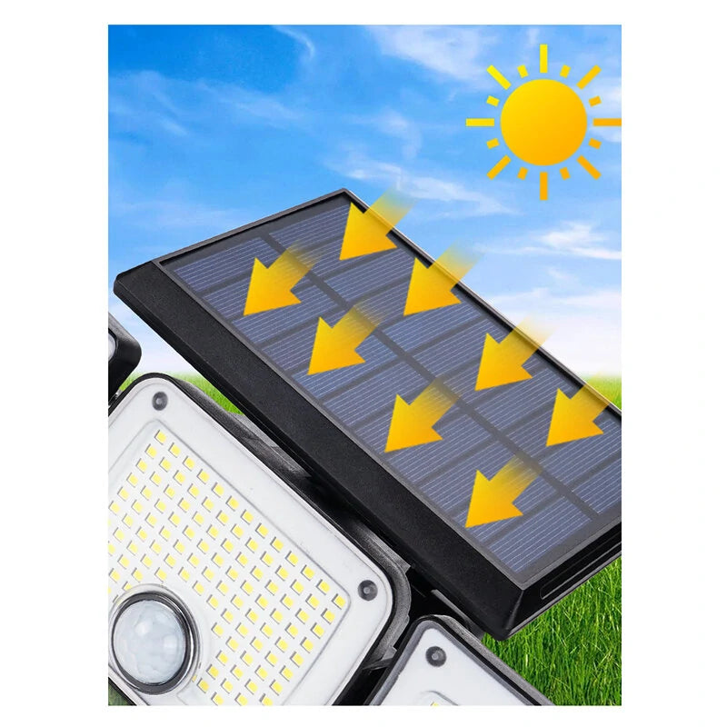 280LED Waterproof Solar Light Motion Sensor Outdoor Body Sensor Light Separate Solar Wall Lamp Street Light