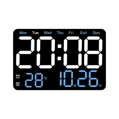 Large Digital LED Wall Alarm Clock With Weekday Display Silent Simple Design High-Definition Table Alarm Clocks Living Room Decoration