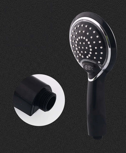 Bathroom Handheld Shower Sprayer Faucet Shower Head High Pressure w/ LED Water Temperature Display