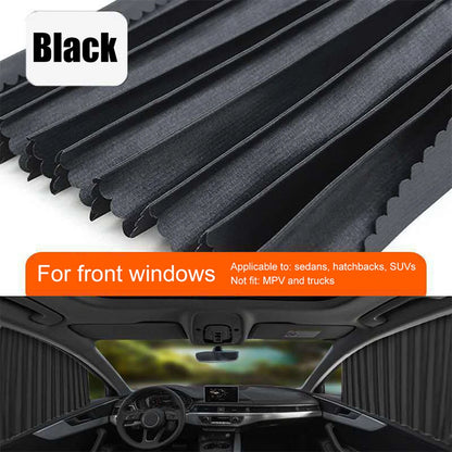 Car Sun Shade Window SunShade Drape Visor Valance Curtain Windshield Sunshade Adjustable Foldable Car Styling