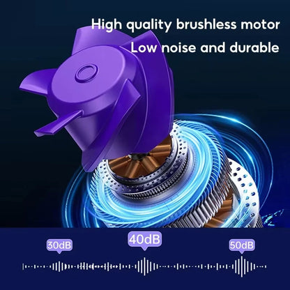 Dual Air Duct Waist-hanging Fan 100 Speeds Wind Clip 6000mAh Rechaegeable Air Cooling Brushless Fan Light Outdoor Lanyard Fan