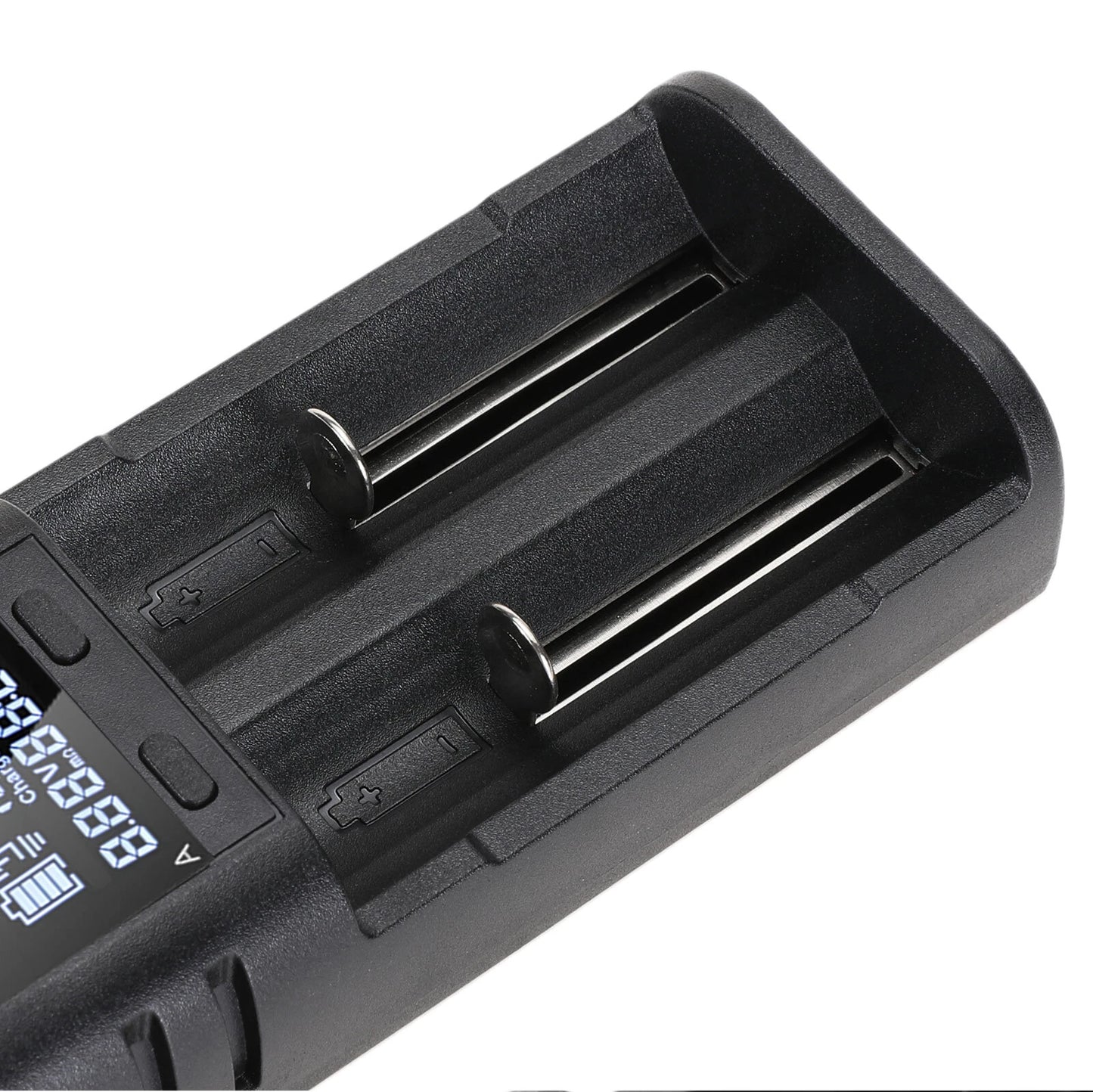 Astrolux VC02 Intelligent 2-Slot LCD Battery Charger Type-C 2A Quick Charge Mix-charging of 1.2V Ni-MH/Ni-CD AA/ AAA/ AAAA 3.6V/ 3.7V Li-ion/ IMR/ INR/ ICR 14500/ 18650/ 21700/26650 Battery For Cells Flashlight RC Toys Home Tools