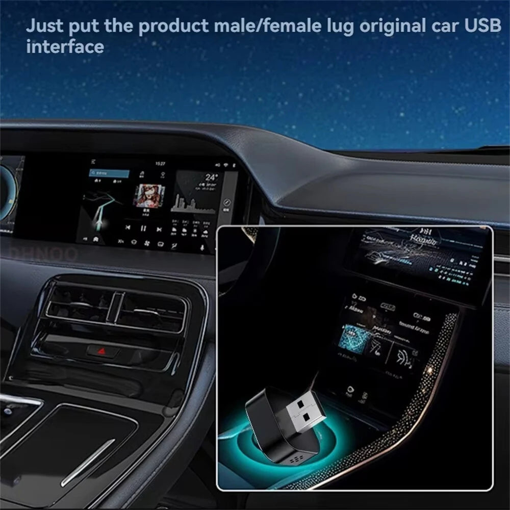 3In1 Car Wireless Carplay Adapter USB Dongle Plug And Play Wired To Wireless Smart Box