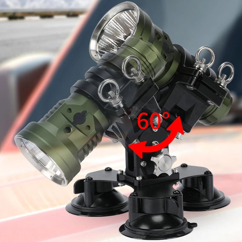 Astrolux MF07 7*SFH55.2 LED 21000LM Powerful Search Monsters Flashlight with 46950 Battery Max 618M Throw Flashlight 15 Days Runtime Type-C USB Rechargeable Powerful LED Torch for Outdoor Adventure Hiking Camping Searching Fishing