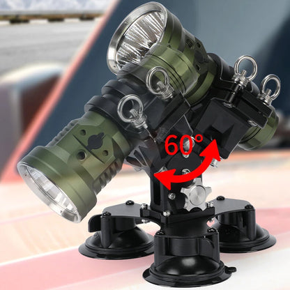 Astrolux MF07 7*SFH55.2 LED 21000LM Powerful Search Monsters Flashlight with 46950 Battery Max 618M Throw Flashlight 15 Days Runtime Type-C USB Rechargeable Powerful LED Torch for Outdoor Adventure Hiking Camping Searching Fishing