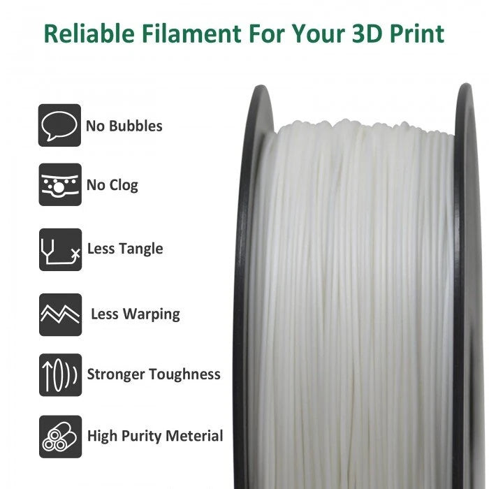 Geeetech ABS White 3D Printer Filament 1.75mm 1kg/roll High Strength Heat Resistant