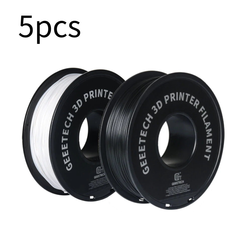 5PCS Geeetech PLA 3D Printing Filament Black/White 1.75mm for 3D Printing