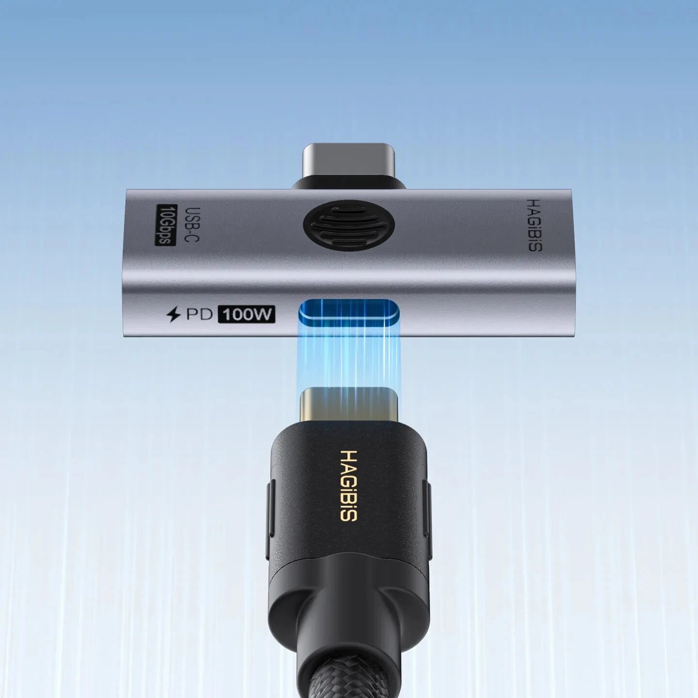 Hagibis TUA08 2-in-1 USB-C Adapter Type-C to USB-A+PD100W 10Gbps High Speed Data Dongle Adapter for Laptop Phone Tablet