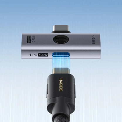 Hagibis TUA08 2-in-1 USB-C Adapter Type-C to USB-A+PD100W 10Gbps High Speed Data Dongle Adapter for Laptop Phone Tablet