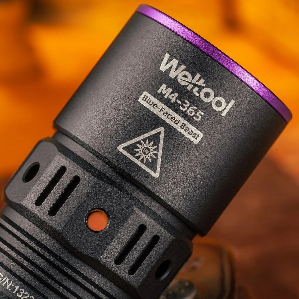 Weltool M4-365 "Blue-Faced Beast" 365nm UV Flashlight Come With 21700 Lithium Battery Powerful Black Light for Outdoor Adventurers