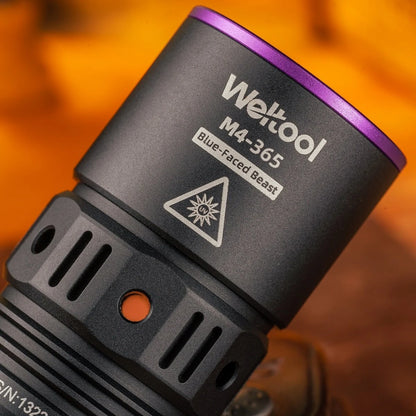 Weltool M4-365 "Blue-Faced Beast" 365nm UV Flashlight Come With 21700 Lithium Battery Powerful Black Light for Outdoor Adventurers