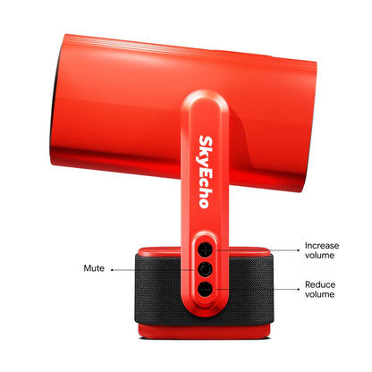 [EU/US Direct] SkyEcho FreeONE Portable Speaker Projector Android OS Wi-Fi 6 Auto-Focus Built-in-270 Rotation Stand 350 ANSI Lumens Bluetooth 5.2 Auto-Keystone Correction Netflix Youtube Ceiling Projector EVA Storage Bag EU Plug Global Version