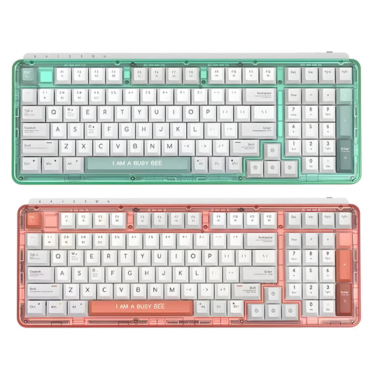 Xiaomi MIIIW ART Z980 Tri-mode Mechanical Gaming Keyboard 98 Keys Gasket Structure Cherry Profile Hot-swappable PBT Sublimation Keycaps E-sports RGB Gamer Keyboards