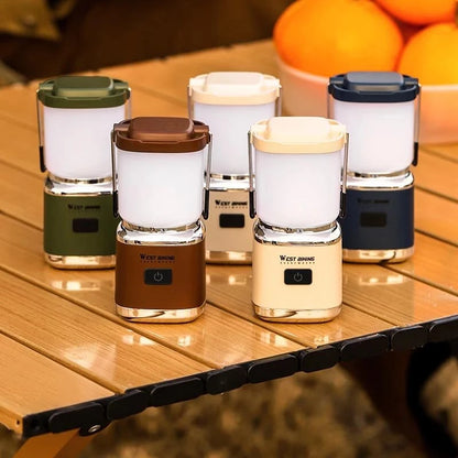WEST BIKING Mini Portable Camping Light Type-C Rechargeable LED Lantern Waterproof Hanging Tent Mosquito Repellent Camping Lamps