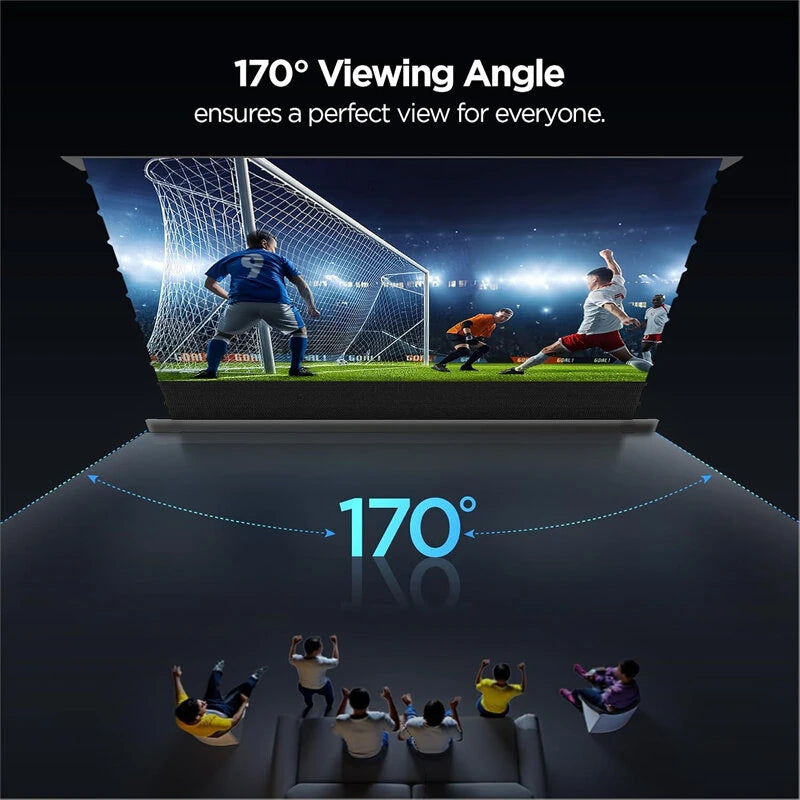ProjeStar 120 Inch Electric Floor Rising UST Projector Screen 4K UHD ALR 170 Viewing Angle for Ultra Short Throw Laser Projectors Supports Daytime Viewing