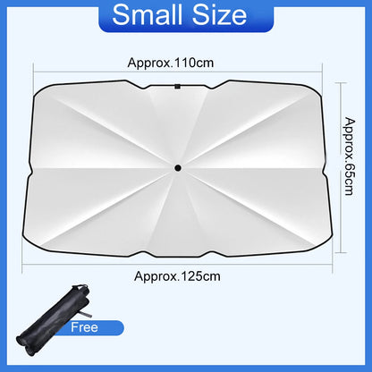 Car Windshield Shade Umbrella - Foldable Car Umbrella Sunshade Cover UV Block Car Front Window Heat Insulation