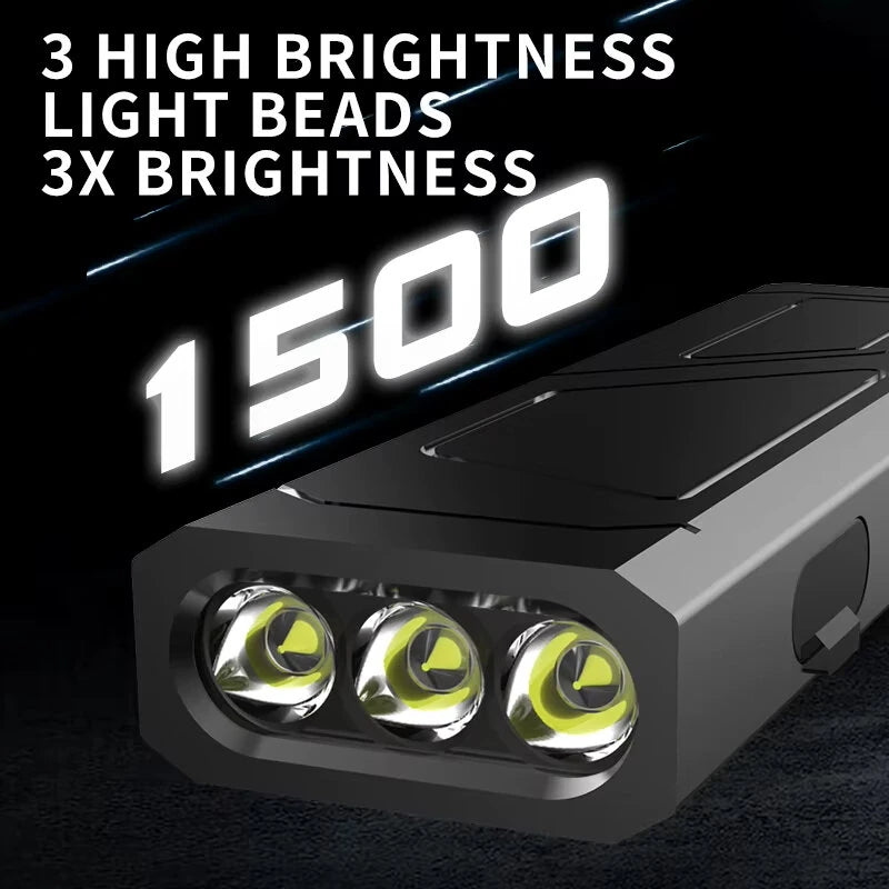 SD-31 1500 Lumens Portable Aluminum Alloy LED Flashlight EDC Tactical Rechargeable Work Light USB-C Rechargeable Waterproof Bright Light for Outdoor Camping Hiking Emergency