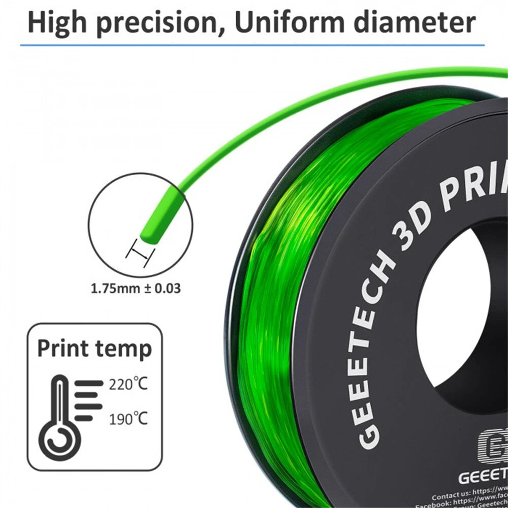 [EU/UK Direct]Geeetech TPU Multi Colors 3D Printer Filament 1.75mm 1kg High Flexibility No Clog No Bubble High Quality Wide Compatibility