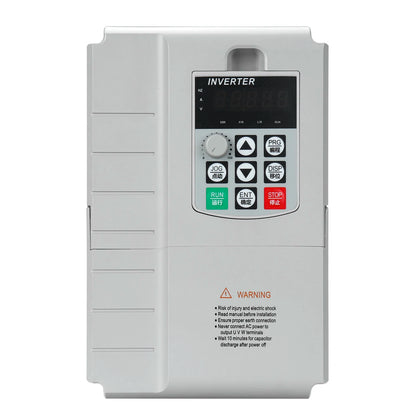 Excellway Variable Frequency Drive Frequency Inverter 7.5KW 10HP 34A VFD Single Phase Input & Three Phase Output Ideal for 3-Phase Motors Fans Lathes Compressors Milling Machines