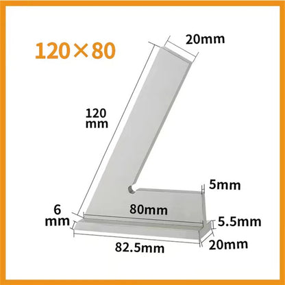 ETOPOO Machinist Carpenter Engineer 60 Degree Angle Ruler Measuring Ruler Corner Ruler With Seat Woodworking Tool