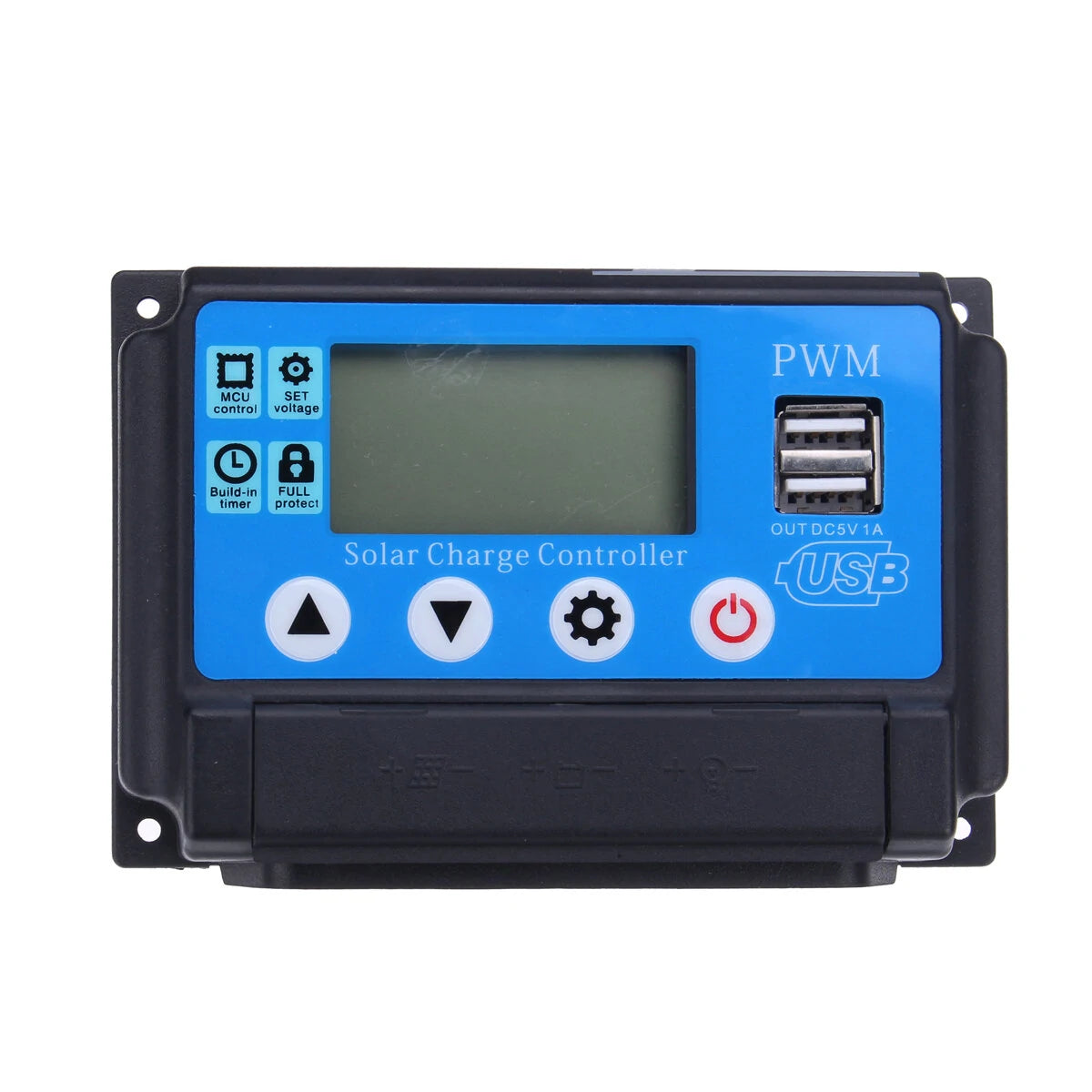 Excellway 12V 24V 10/20/30/40/50A Auto Solar Panel Solar Charge Controller Battery Charge Adapter USB LCD Display