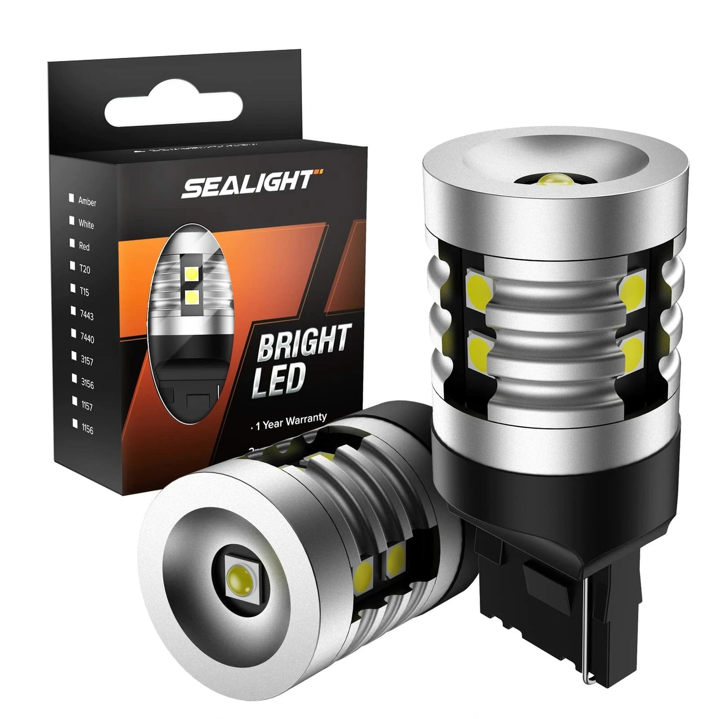 SEALIGHT J1 7440 12V 8.5W 1000LM 3030SMD 6500K White LED License Plate Car Reverse Light Plug And Play