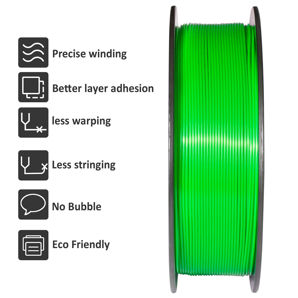 Geeetech PLA 3D Printing Filament Transparent/Gradient/Green 1KG 1.75mm for 3D Printing