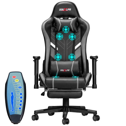 Douxlife GC-RC03 Series Gaming Chair with 7 Point Massage Ergonomic High Back Design Lumbar Relax New Customized PU Massage Computer Office Chairs 2025
