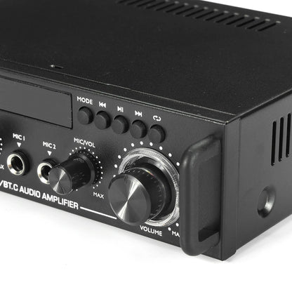 AUTSOME 12V 220V 50Wx2 HIFI Stereo Audio Amplifier 85db Car Home 2.0 channel Power Amplifier bluetooth